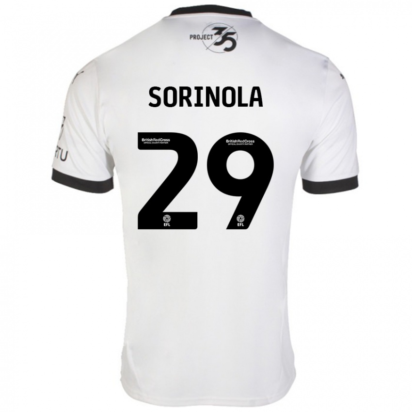 Niño Camiseta Matthew Sorinola #29 Blanco Negro 2ª Equipación 2024/25 La Camisa Perú