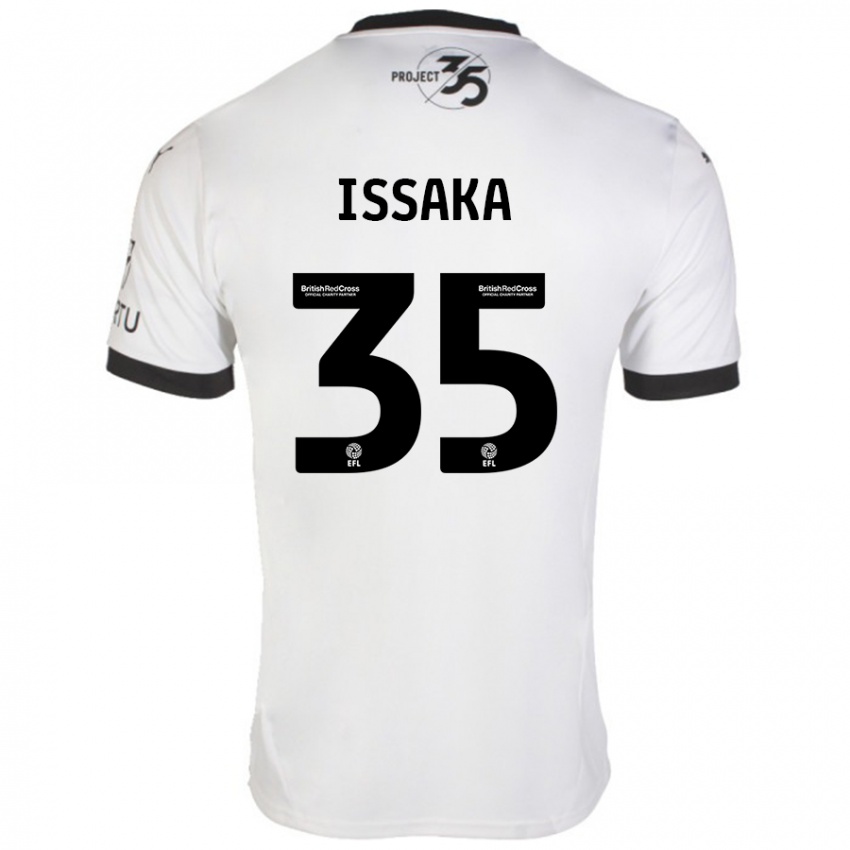 Niño Camiseta Freddie Issaka #35 Blanco Negro 2ª Equipación 2024/25 La Camisa Perú