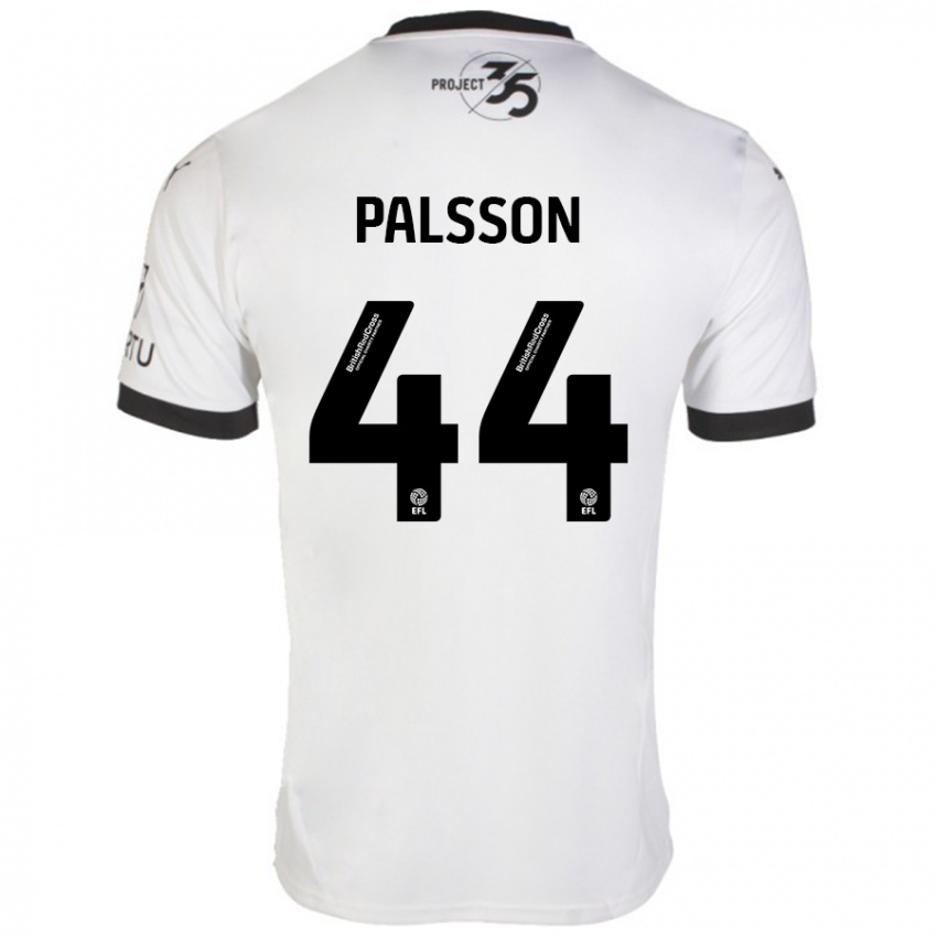 Niño Camiseta Victor Pálsson #44 Blanco Negro 2ª Equipación 2024/25 La Camisa Perú