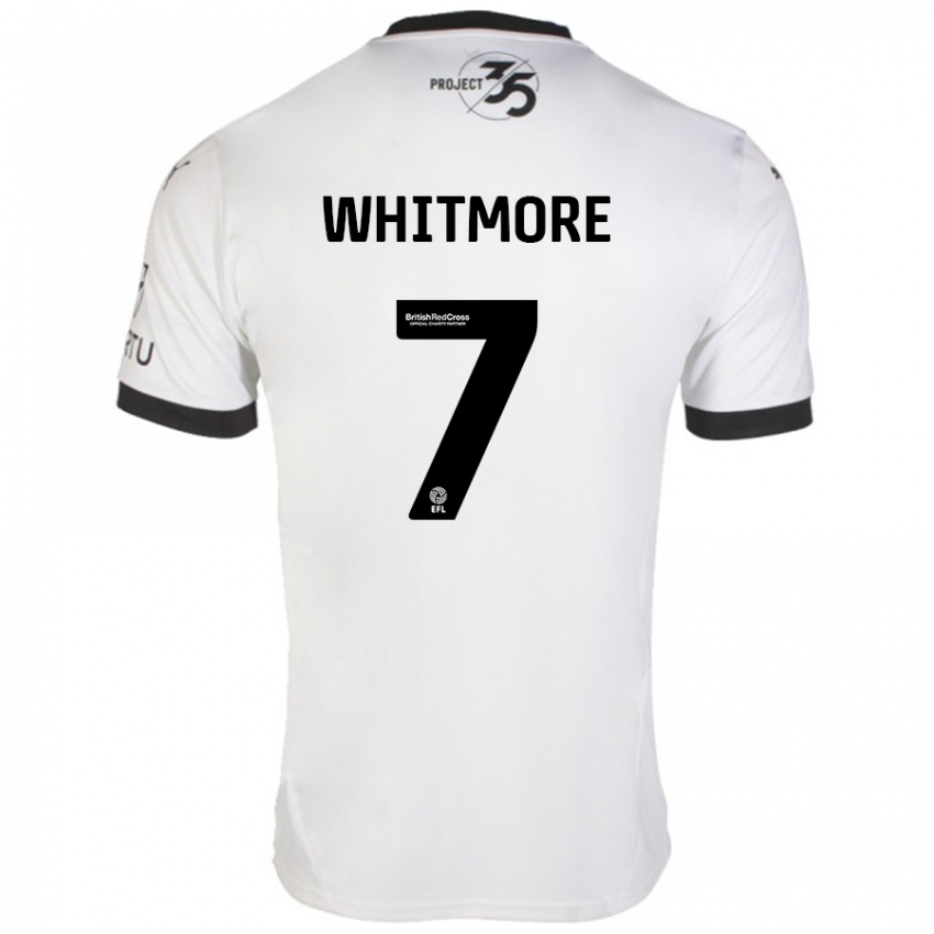 Niño Camiseta Charlotte Whitmore #7 Blanco Negro 2ª Equipación 2024/25 La Camisa Perú