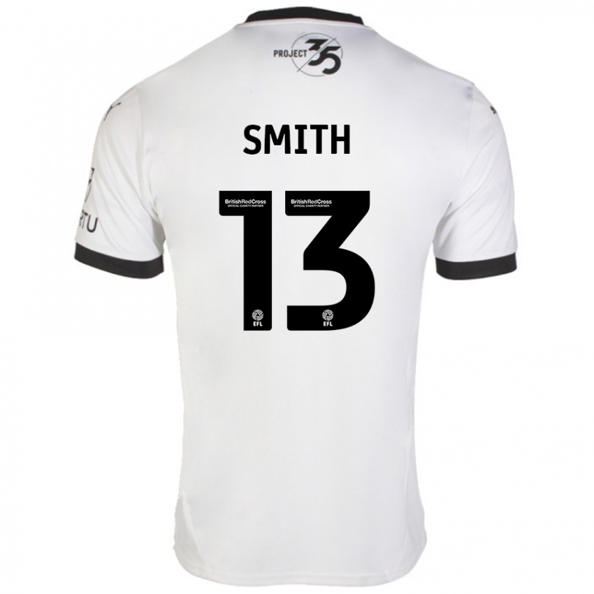 Niño Camiseta Grace Smith #13 Blanco Negro 2ª Equipación 2024/25 La Camisa Perú