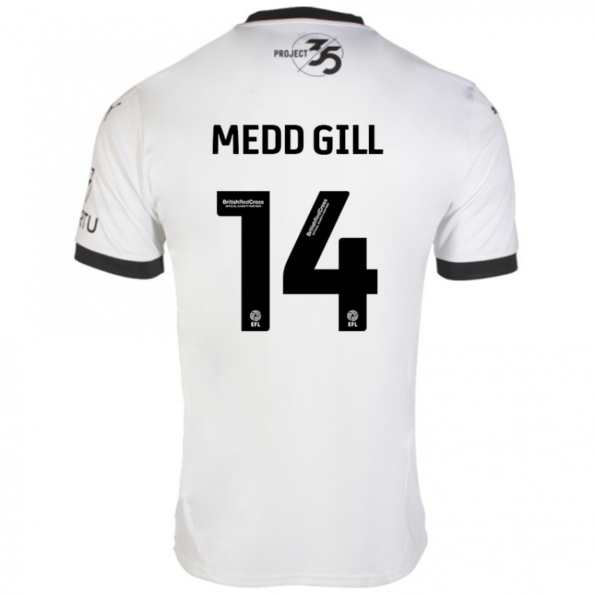 Niño Camiseta Tamsin Medd-Gill #14 Blanco Negro 2ª Equipación 2024/25 La Camisa Perú