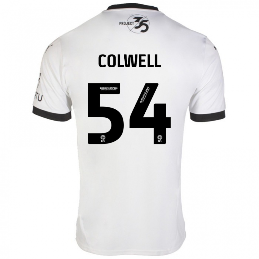 Niño Camiseta Lewis Colwell #54 Blanco Negro 2ª Equipación 2024/25 La Camisa Perú