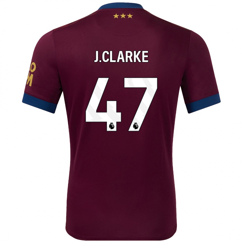 Niño Camiseta Jack Clarke #47 Marrón 2ª Equipación 2024/25 La Camisa Perú