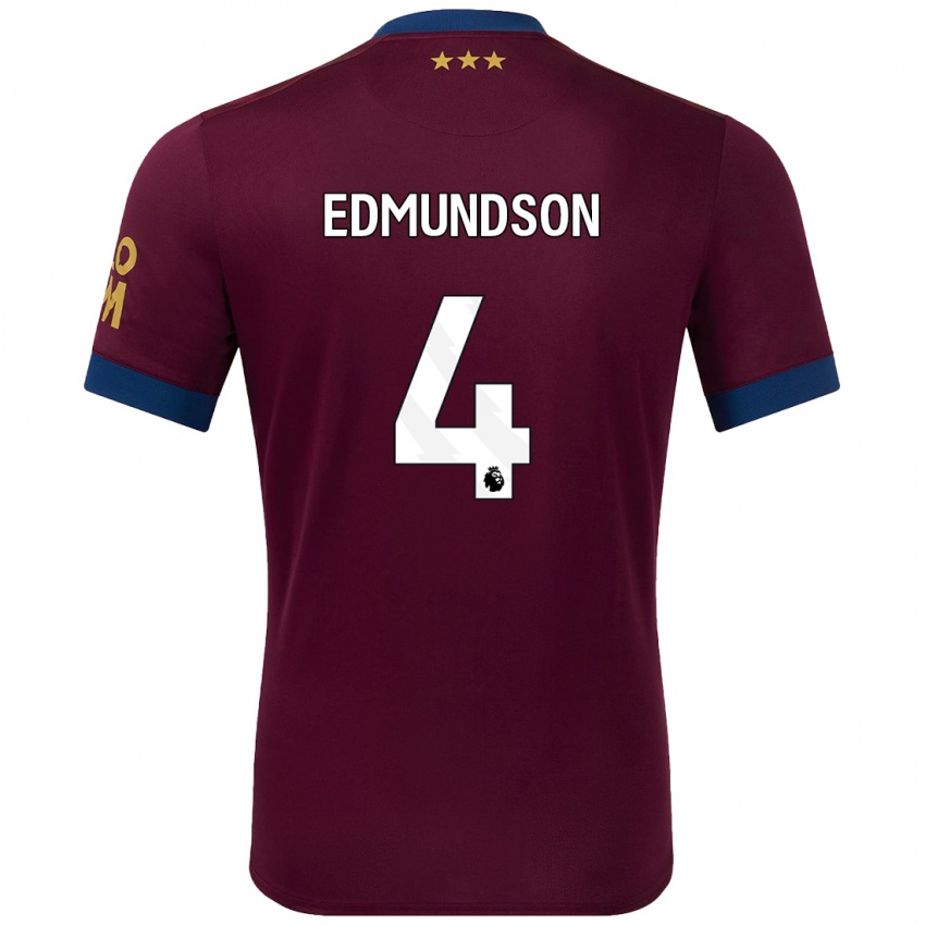 Niño Camiseta George Edmundson #4 Marrón 2ª Equipación 2024/25 La Camisa Perú