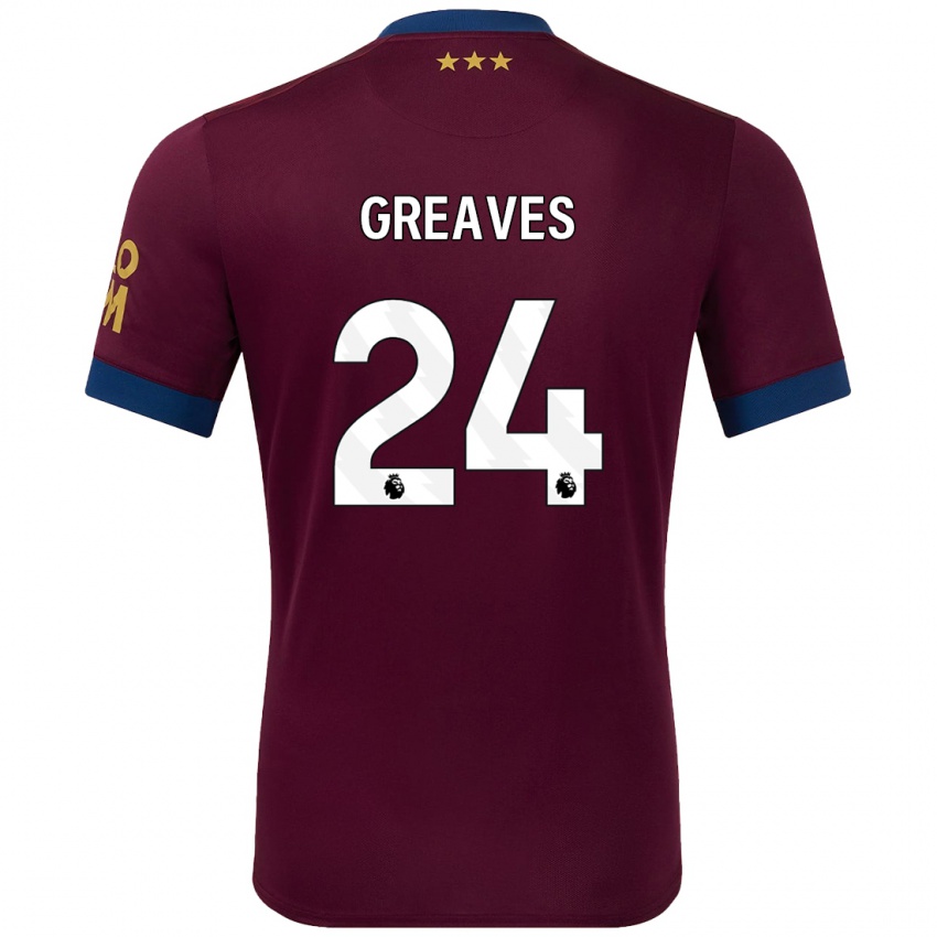 Niño Camiseta Jacob Greaves #24 Marrón 2ª Equipación 2024/25 La Camisa Perú