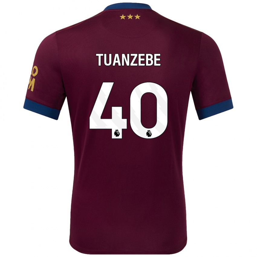 Niño Camiseta Axel Tuanzebe #40 Marrón 2ª Equipación 2024/25 La Camisa Perú