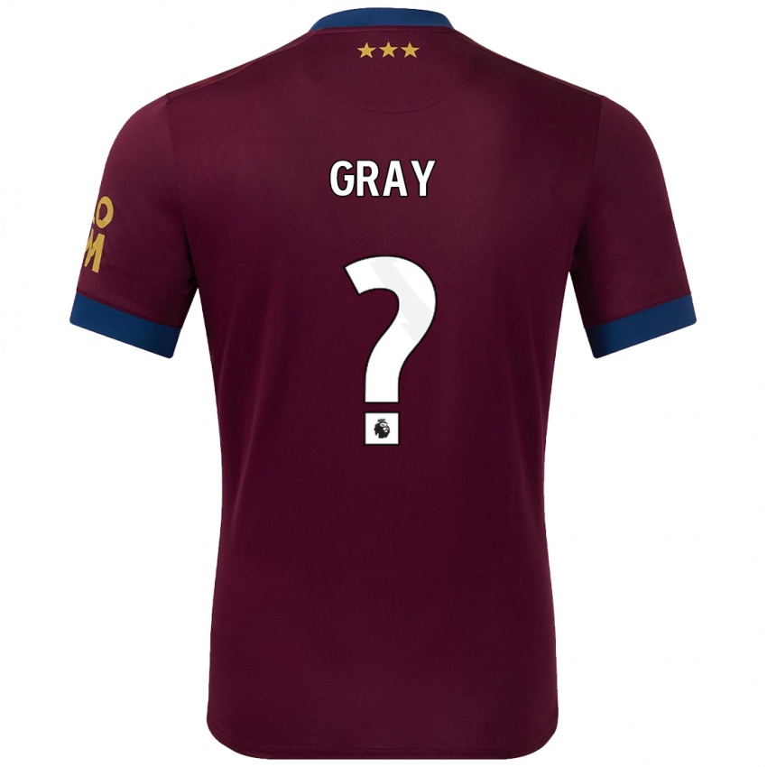 Niño Camiseta Henry Gray #0 Marrón 2ª Equipación 2024/25 La Camisa Perú