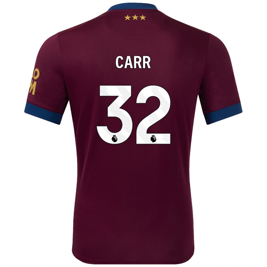 Niño Camiseta Ryan Carr #32 Marrón 2ª Equipación 2024/25 La Camisa Perú