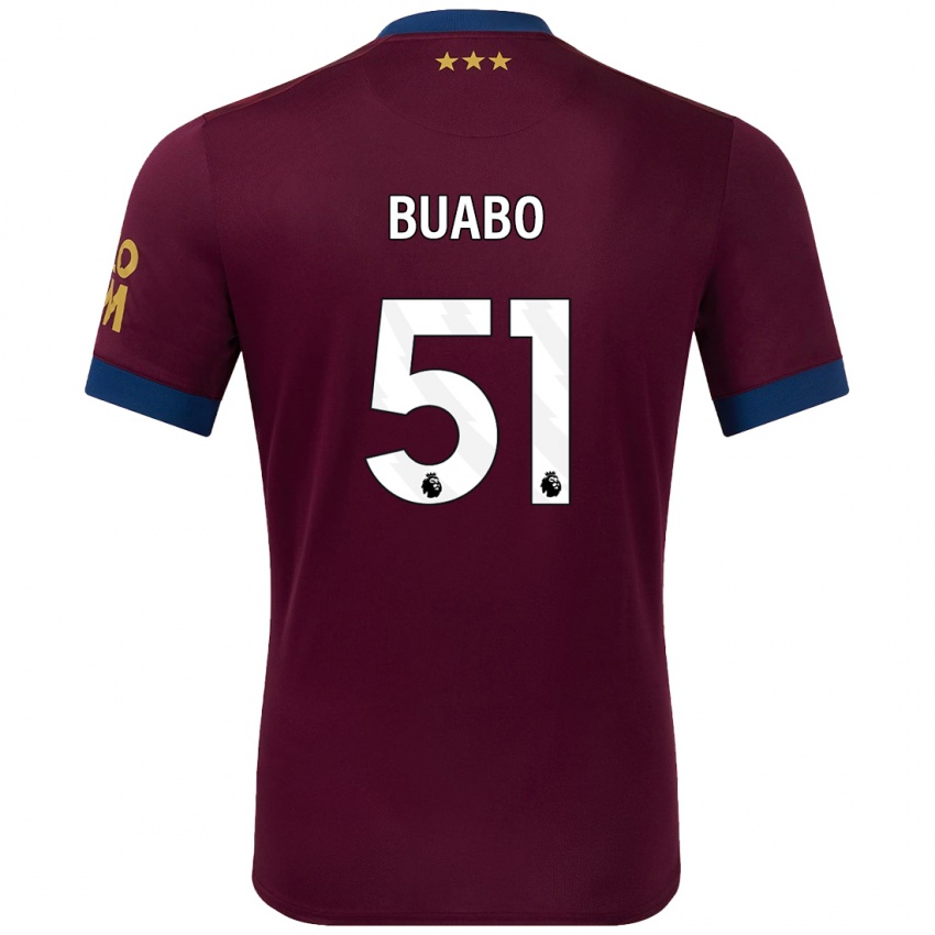 Niño Camiseta Gerard Buabo #51 Marrón 2ª Equipación 2024/25 La Camisa Perú