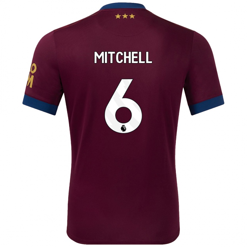 Niño Camiseta Leah Mitchell #6 Marrón 2ª Equipación 2024/25 La Camisa Perú