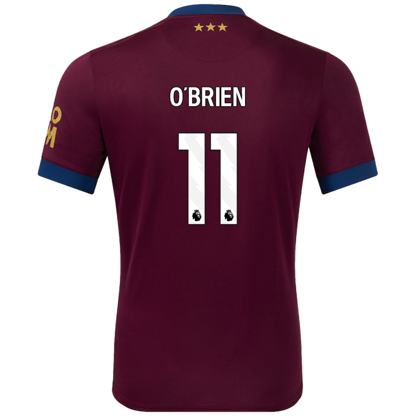 Niño Camiseta Lucy O'brien #11 Marrón 2ª Equipación 2024/25 La Camisa Perú