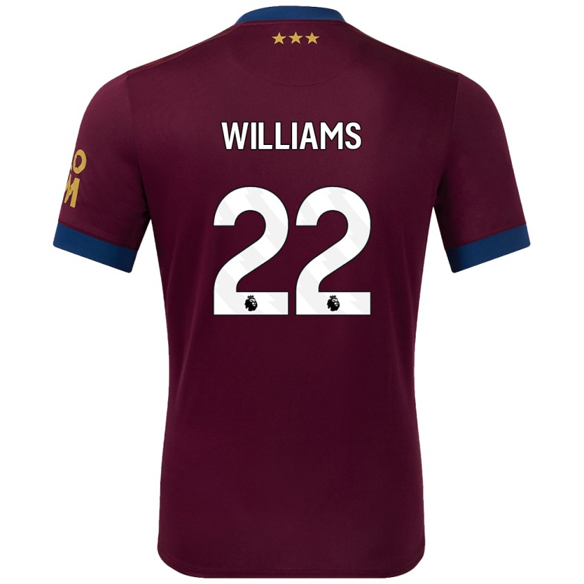 Niño Camiseta Evie Williams #22 Marrón 2ª Equipación 2024/25 La Camisa Perú