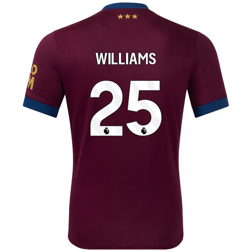 Niño Camiseta Erin Williams #25 Marrón 2ª Equipación 2024/25 La Camisa Perú