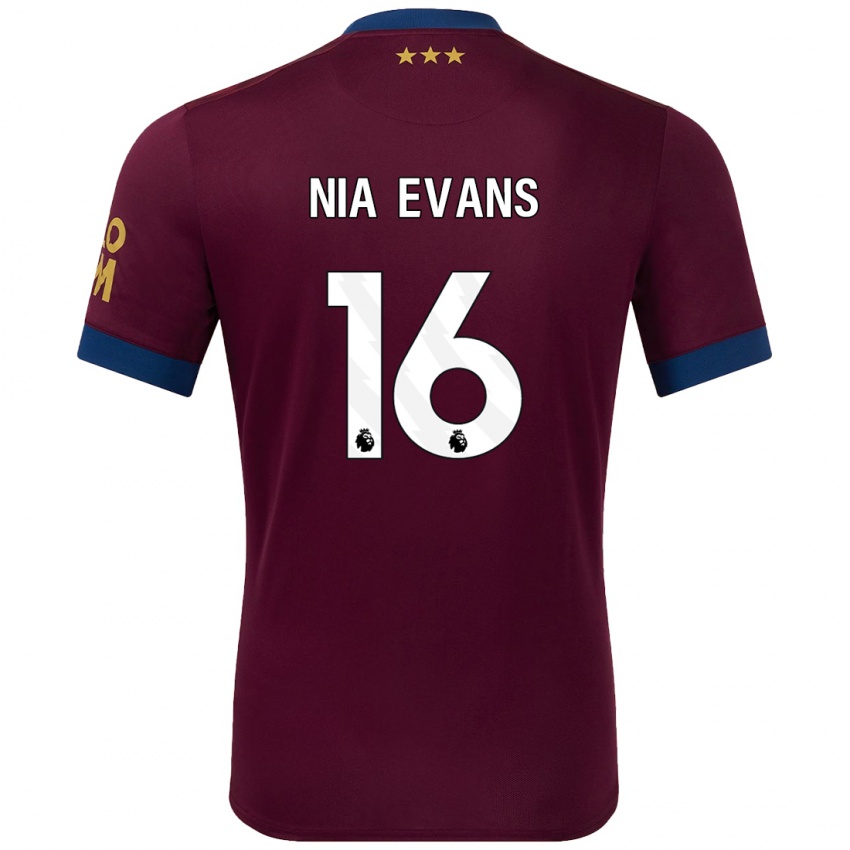 Niño Camiseta Nia Evans #16 Marrón 2ª Equipación 2024/25 La Camisa Perú