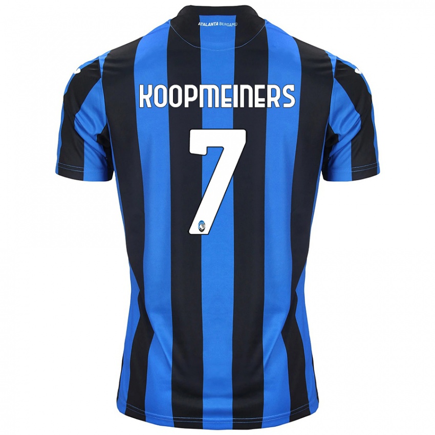 Hombre Camiseta Teun Koopmeiners #7 Azul Negro 1ª Equipación 2024/25 La Camisa Perú