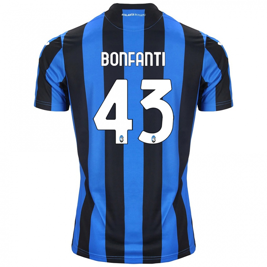 Hombre Camiseta Giovanni Bonfanti #43 Azul Negro 1ª Equipación 2024/25 La Camisa Perú