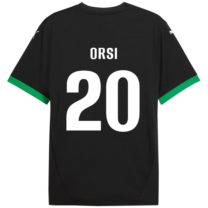 Hombre Camiseta Benedetta Orsi #20 Negro Verde Oscuro 1ª Equipación 2024/25 La Camisa Perú