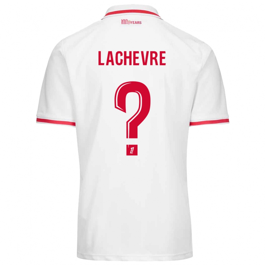 Hombre Camiseta Téo Lachevre #0 Blanco Rojo 1ª Equipación 2024/25 La Camisa Perú