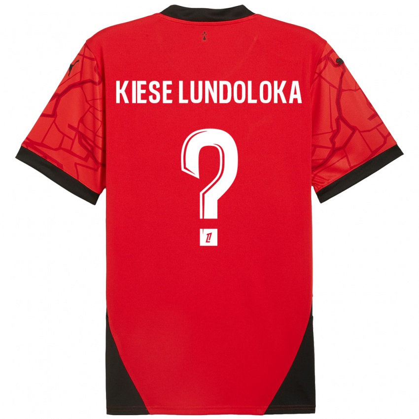 Hombre Camiseta Jeanslor Kiese Lundoloka #0 Rojo Negro 1ª Equipación 2024/25 La Camisa Perú