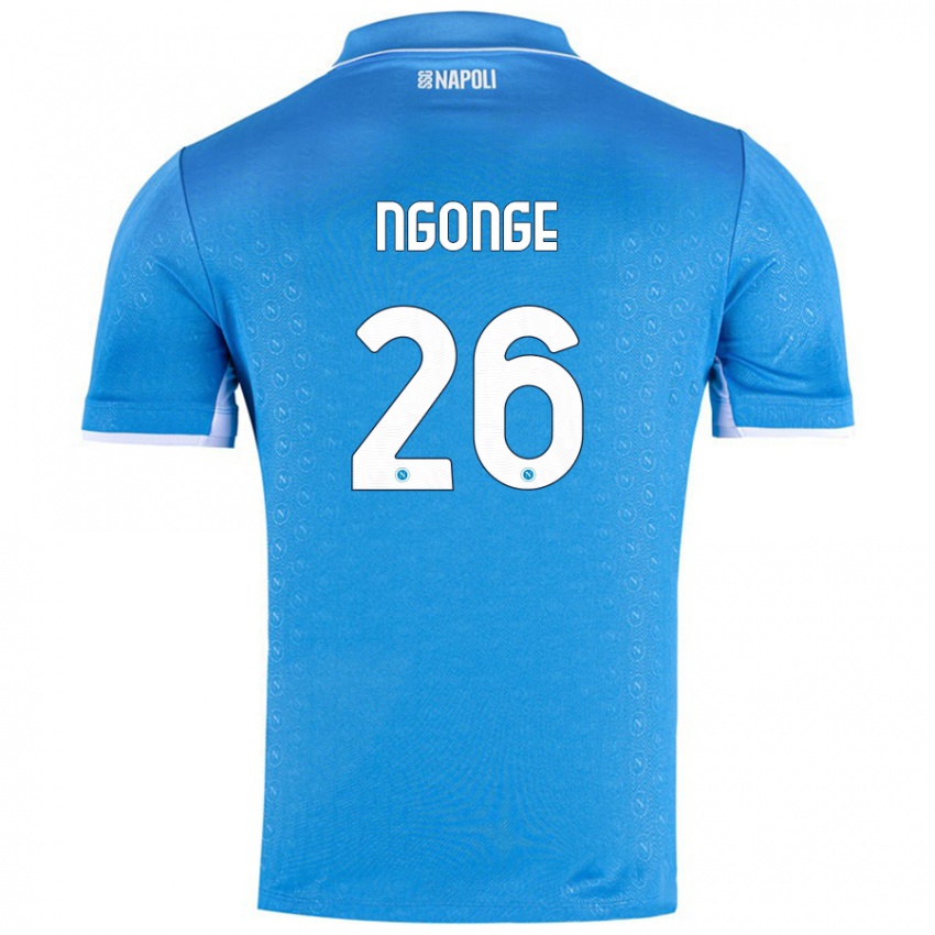 Hombre Camiseta Cyril Ngonge #26 Azul Cielo 1ª Equipación 2024/25 La Camisa Perú