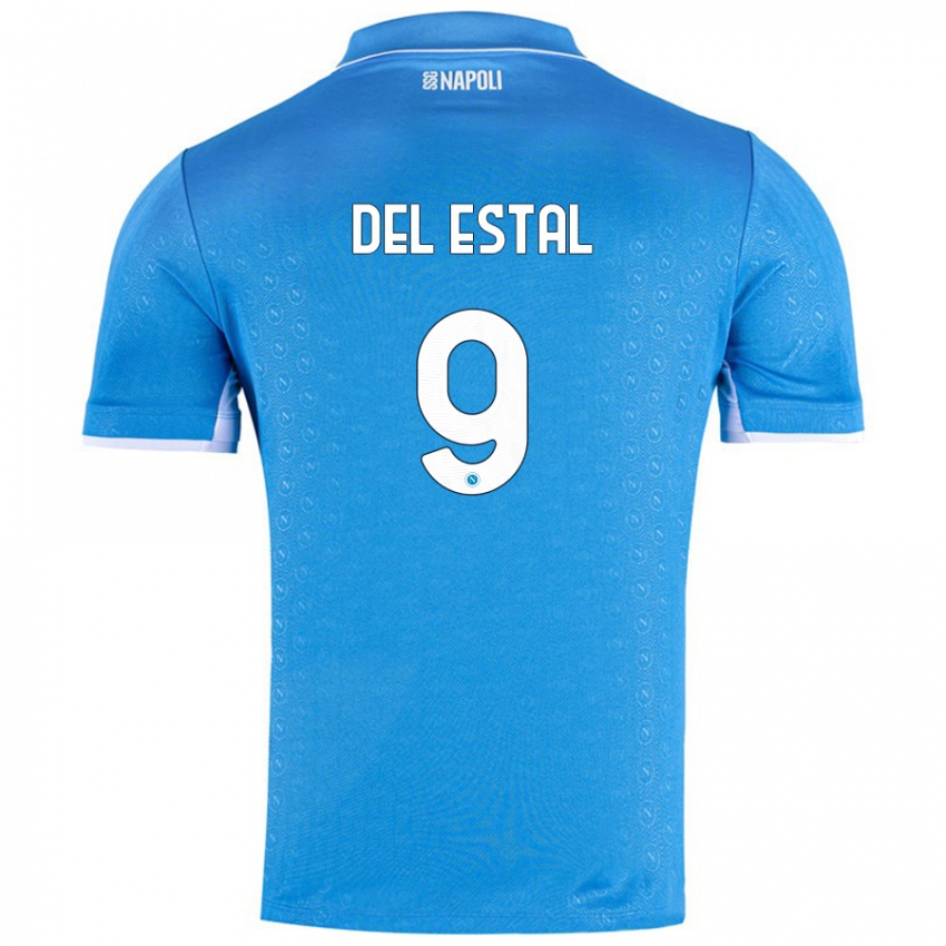 Hombre Camiseta Eli Del Estal #9 Azul Cielo 1ª Equipación 2024/25 La Camisa Perú