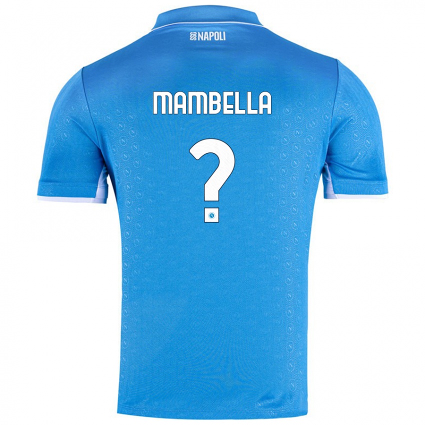 Hombre Camiseta Andrea Mambella #0 Azul Cielo 1ª Equipación 2024/25 La Camisa Perú