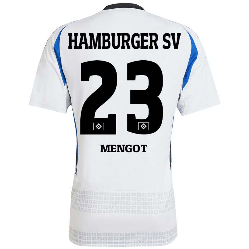 Hombre Camiseta Ayukayoh Mengot #23 Blanco Azul 1ª Equipación 2024/25 La Camisa Perú