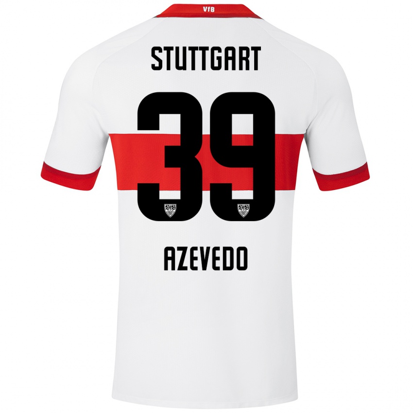 Hombre Camiseta Alexandre Azevedo #39 Blanco Rojo 1ª Equipación 2024/25 La Camisa Perú