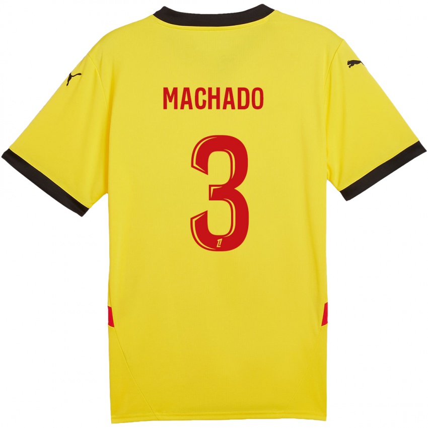 Hombre Camiseta Deiver Machado #3 Amarillo Rojo 1ª Equipación 2024/25 La Camisa Perú