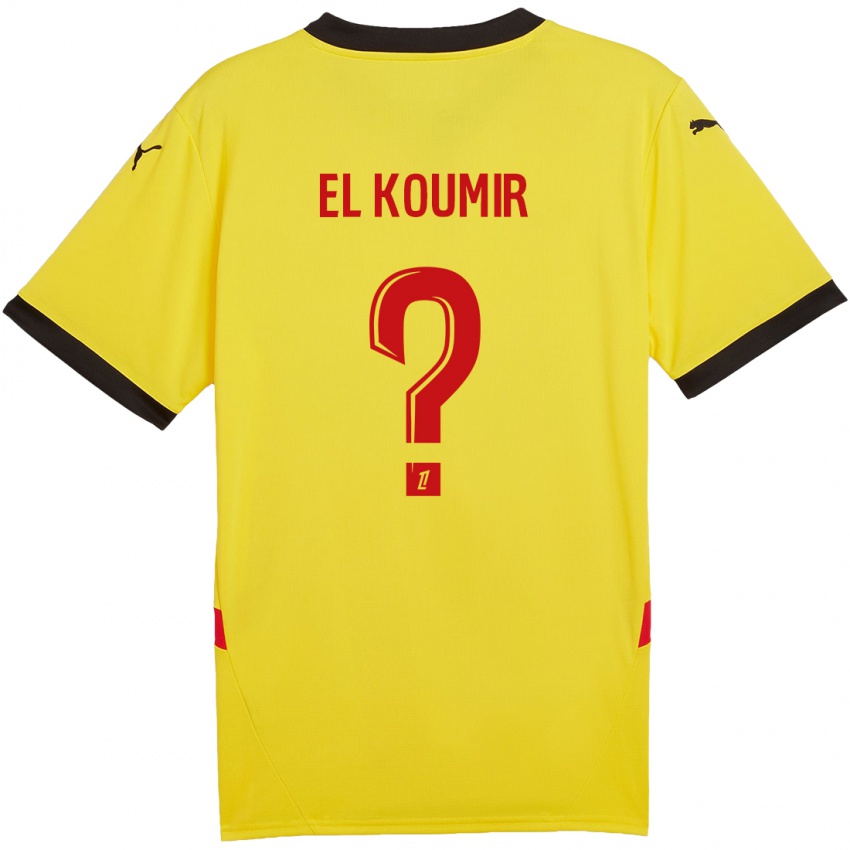 Hombre Camiseta Kaïna El Koumir #0 Amarillo Rojo 1ª Equipación 2024/25 La Camisa Perú