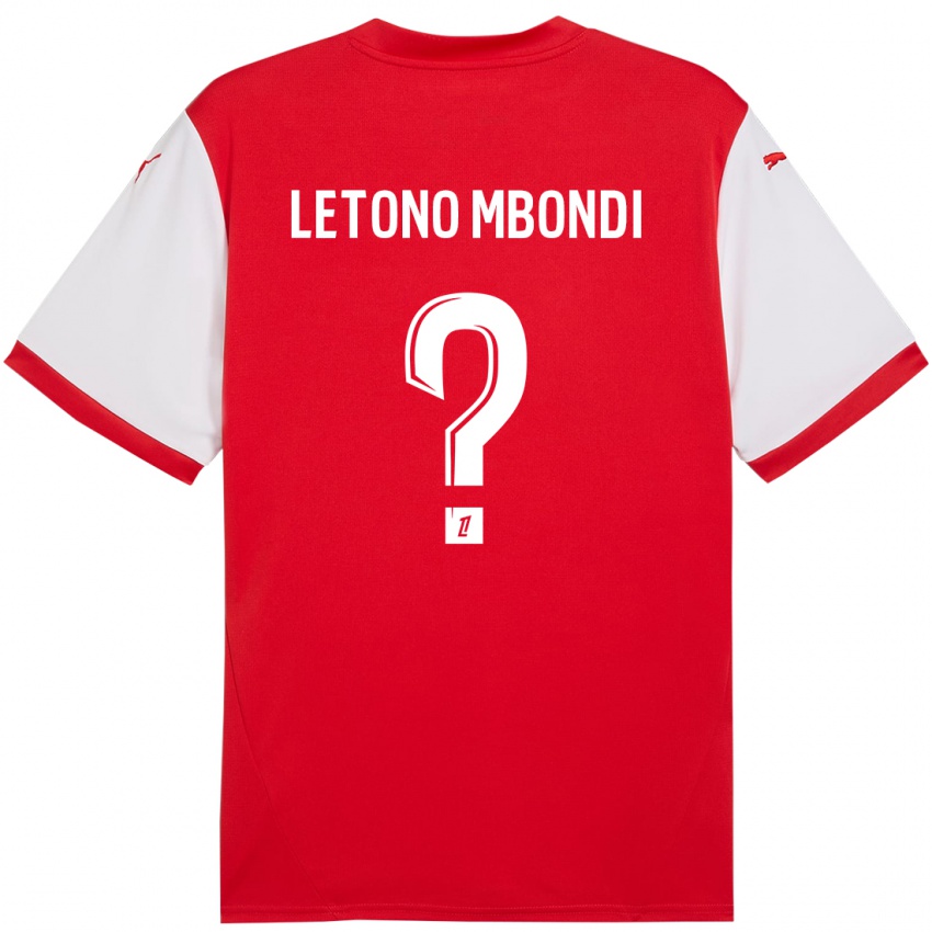 Hombre Camiseta Christ-Emmanuel Letono Mbondi #0 Rojo Blanco 1ª Equipación 2024/25 La Camisa Perú