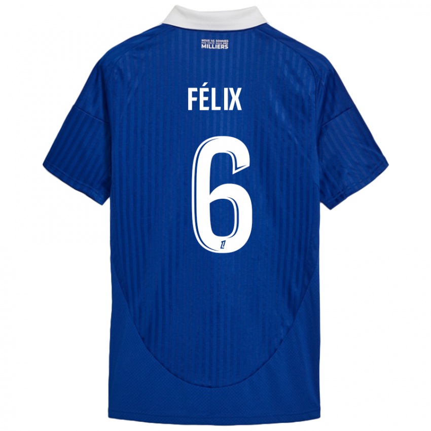 Hombre Camiseta Félix Lemaréchal #6 Azul Blanco 1ª Equipación 2024/25 La Camisa Perú