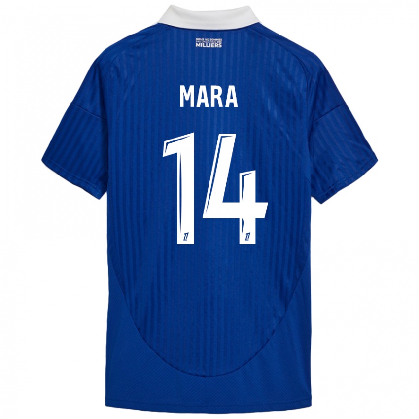 Hombre Camiseta Sékou Mara #14 Azul Blanco 1ª Equipación 2024/25 La Camisa Perú