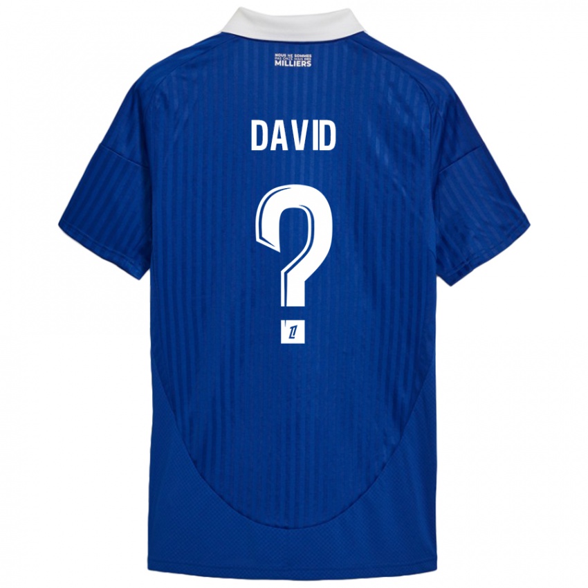 Hombre Camiseta David #0 Azul Blanco 1ª Equipación 2024/25 La Camisa Perú