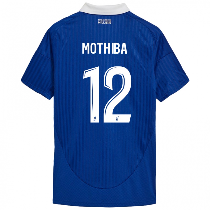 Hombre Camiseta Lebo Mothiba #12 Azul Blanco 1ª Equipación 2024/25 La Camisa Perú