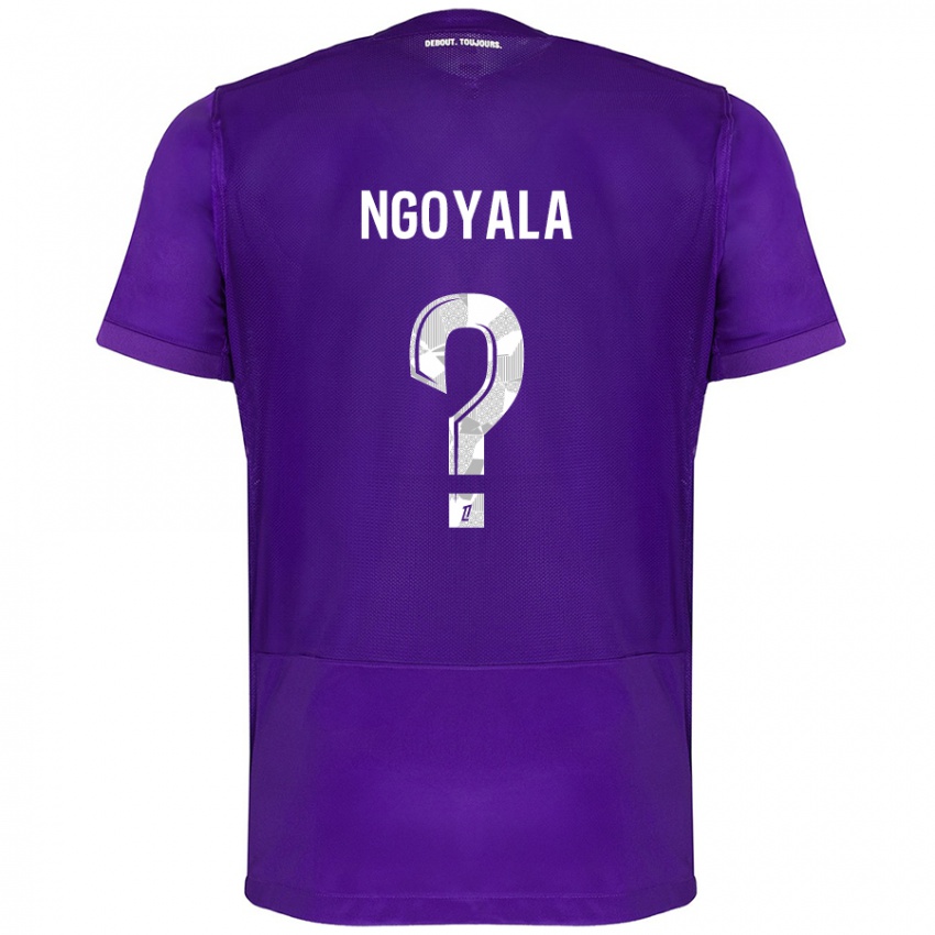 Hombre Camiseta Frédéric Efuele Ngoyala #0 Morado Blanco 1ª Equipación 2024/25 La Camisa Perú