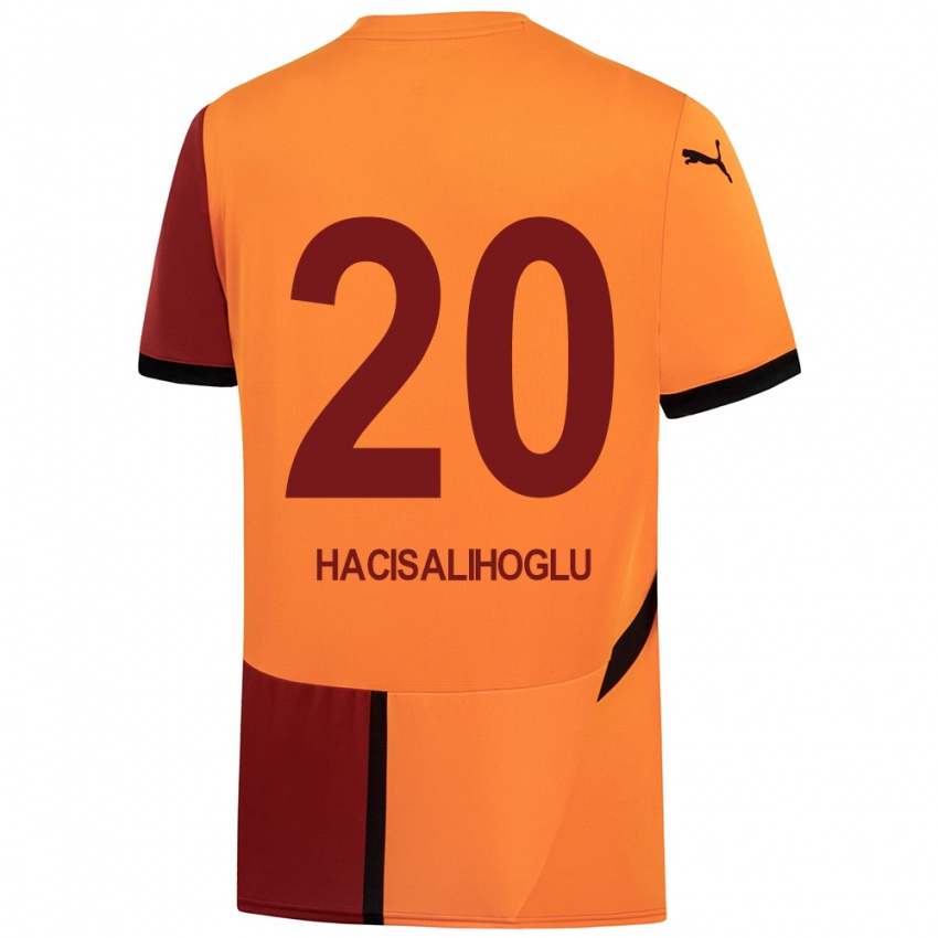 Hombre Camiseta Arda Hacisalihoglu #20 Amarillo Rojo 1ª Equipación 2024/25 La Camisa Perú