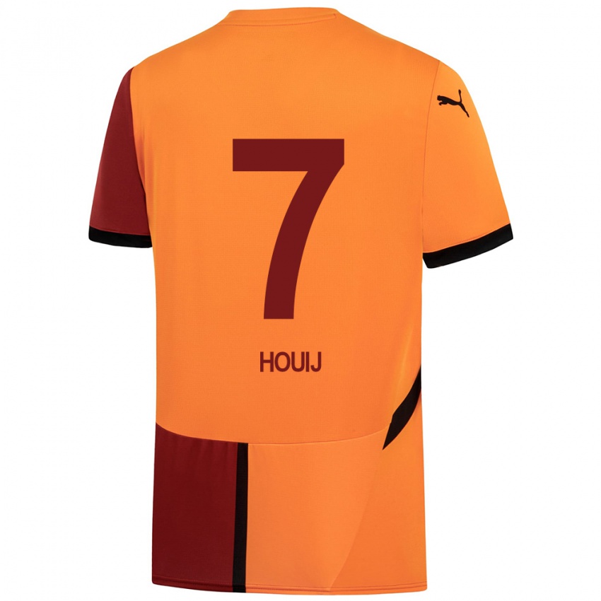 Hombre Camiseta Mariem Houij #7 Amarillo Rojo 1ª Equipación 2024/25 La Camisa Perú