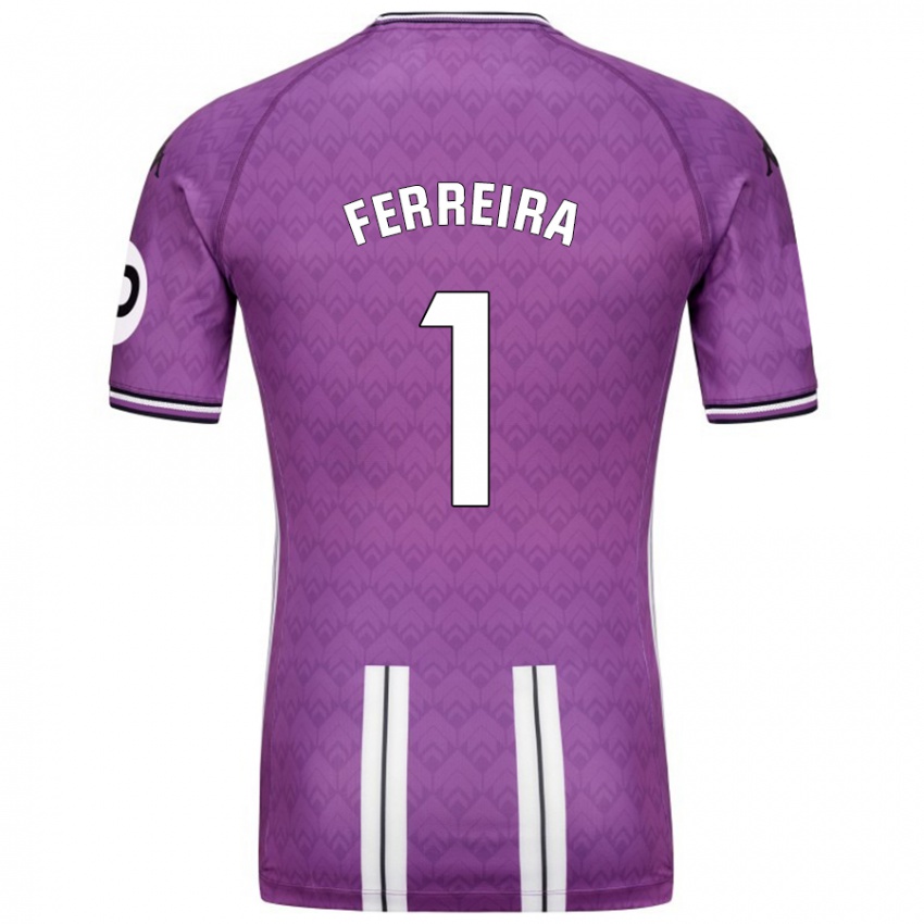 Hombre Camiseta Andre Ferreira #1 Púrpura Blanco 1ª Equipación 2024/25 La Camisa Perú