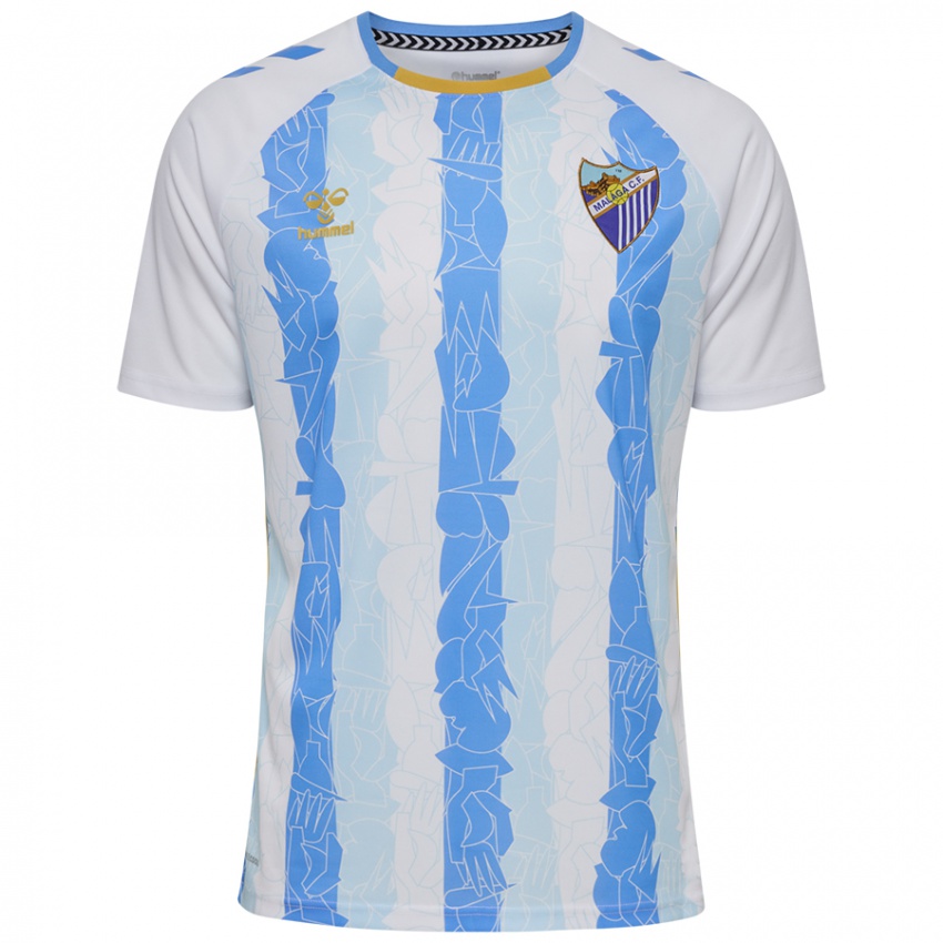 Hombre Camiseta Álex Pastor #5 Blanco Azul 1ª Equipación 2024/25 La Camisa Perú