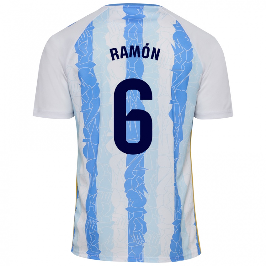 Hombre Camiseta Ramón Enríquez #6 Blanco Azul 1ª Equipación 2024/25 La Camisa Perú