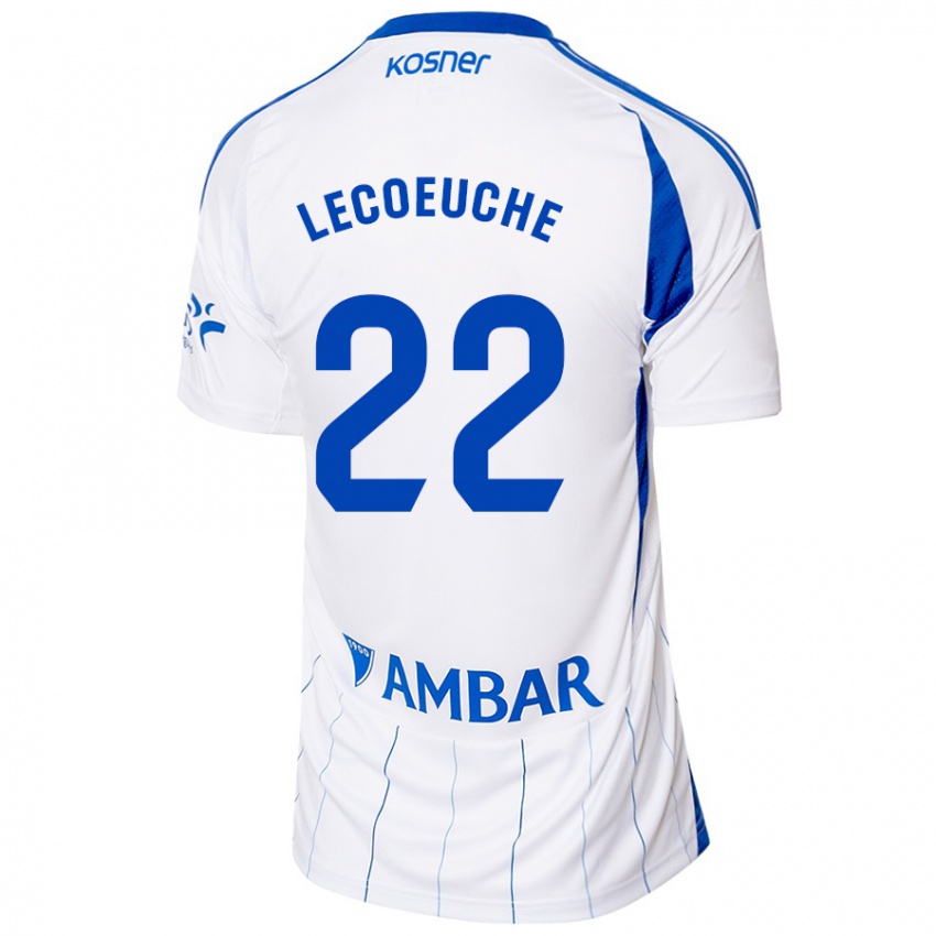 Hombre Camiseta Quentin Lecoeuche #22 Rojo Blanco 1ª Equipación 2024/25 La Camisa Perú