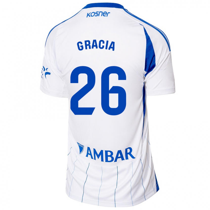 Hombre Camiseta Gori Gracia #26 Rojo Blanco 1ª Equipación 2024/25 La Camisa Perú