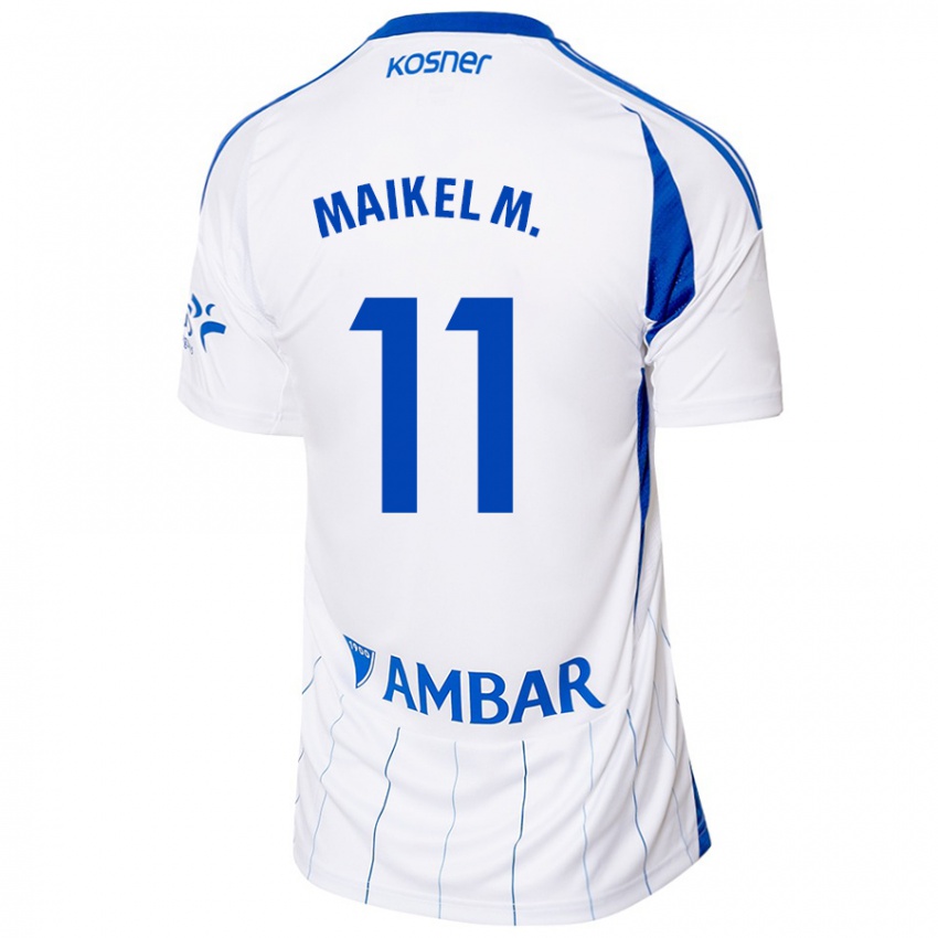 Hombre Camiseta Maikel Mesa #11 Rojo Blanco 1ª Equipación 2024/25 La Camisa Perú