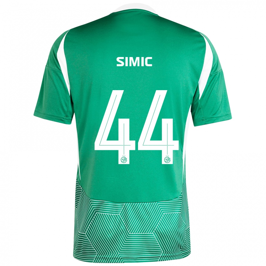 Hombre Camiseta Lorenco Simic #44 Verde Blanco 1ª Equipación 2024/25 La Camisa Perú