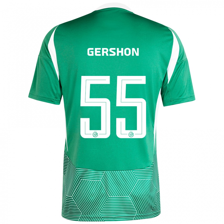 Hombre Camiseta Rami Gershon #55 Verde Blanco 1ª Equipación 2024/25 La Camisa Perú