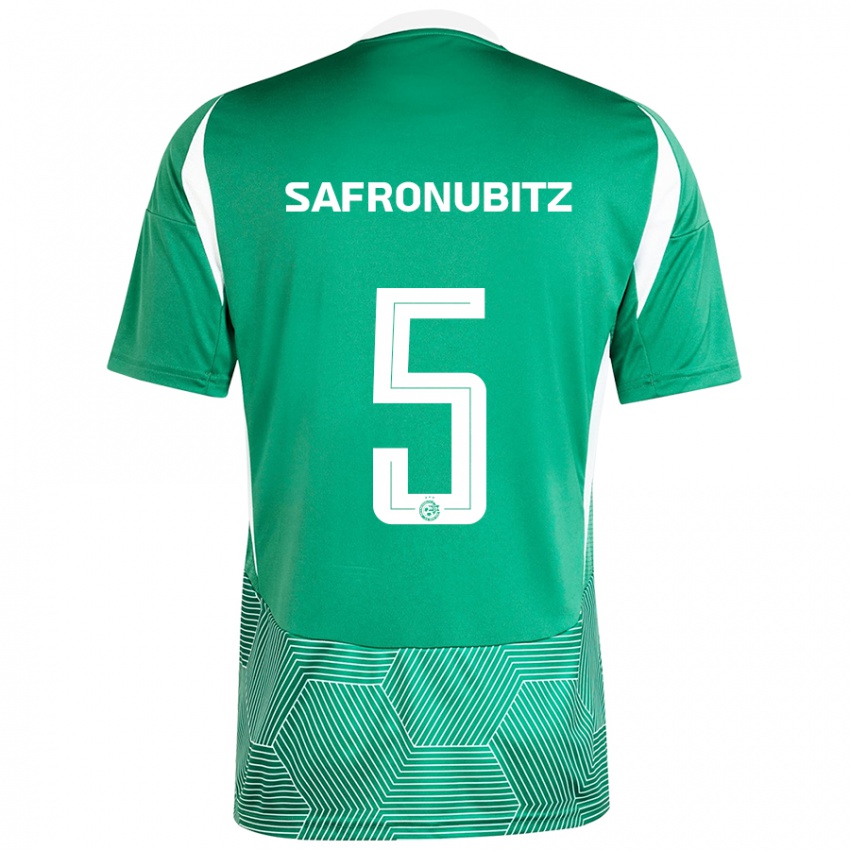 Hombre Camiseta Dan Safronubitz #5 Verde Blanco 1ª Equipación 2024/25 La Camisa Perú