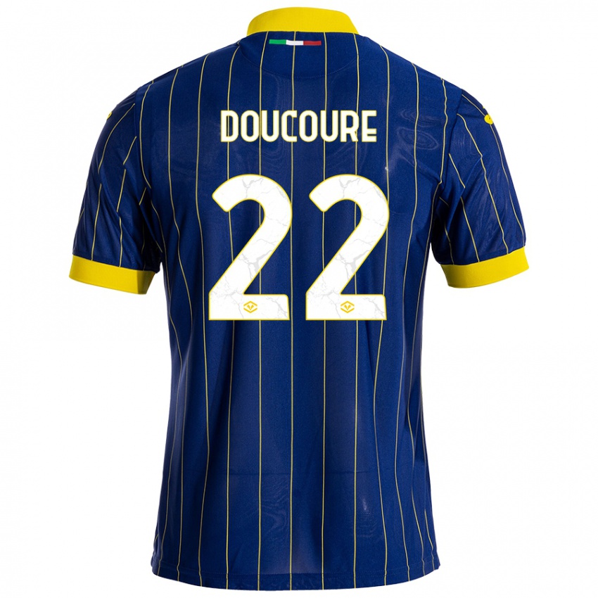 Hombre Camiseta Mamedi Doucouré #22 Azul Amarillo 1ª Equipación 2024/25 La Camisa Perú