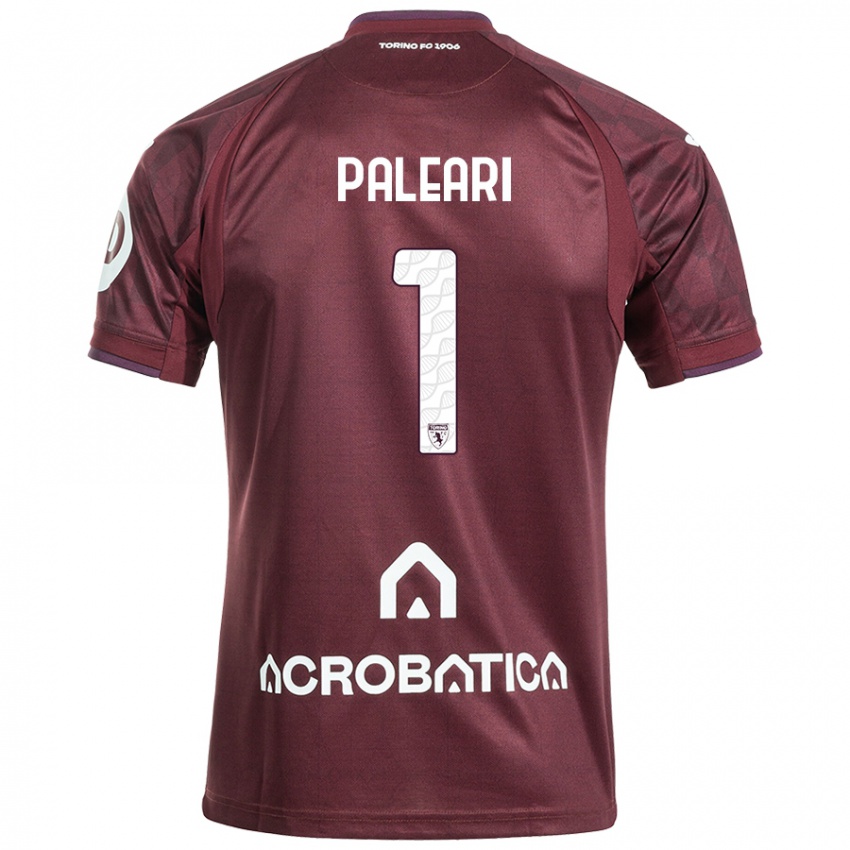 Hombre Camiseta Alberto Paleari #1 Granate Blanco 1ª Equipación 2024/25 La Camisa Perú